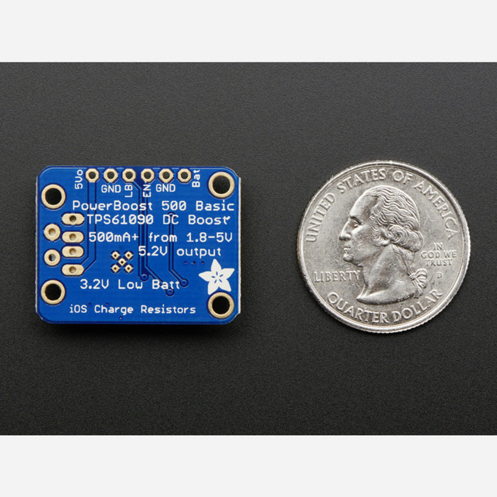 PowerBoost 500 Basic - 5V USB Boost @ 500mA from 1.8V+