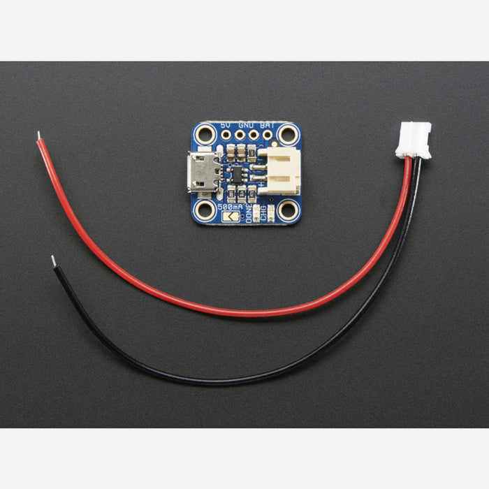 Adafruit Micro Lipo w/MicroUSB Jack - USB LiIon/LiPoly charger [v1]
