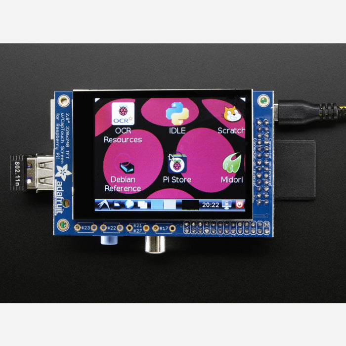 PiTFT 2.8 TFT 320x240 + Capacitive Touchscreen for Raspberry Pi