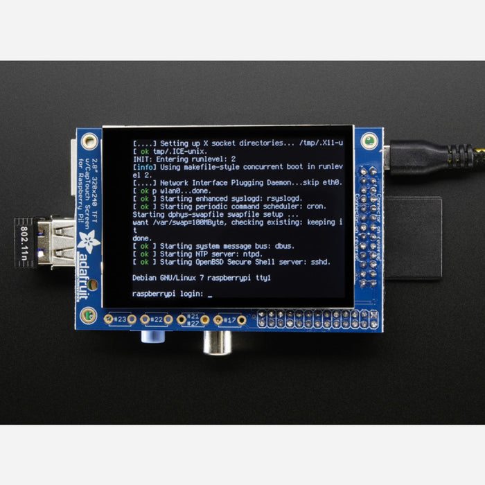 PiTFT 2.8 TFT 320x240 + Capacitive Touchscreen for Raspberry Pi