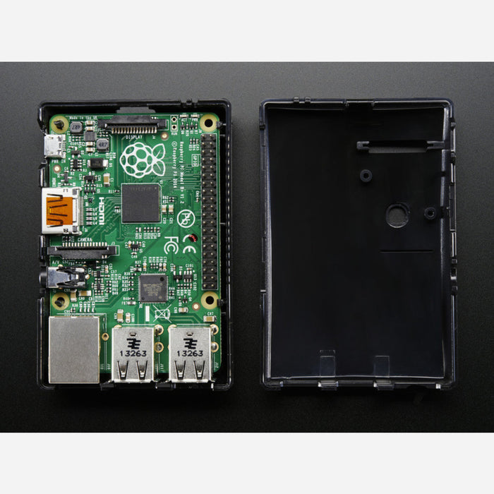 Raspberry Pi B+ / Pi 2 / Pi 3 Black Enclosure