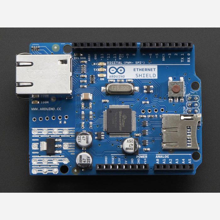 Arduino Ethernet shield R3 with micro SD connector - Assembled