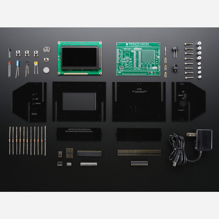 MONOCHRON Clock kit - Open source clock platform, make clocks! [v1.0]