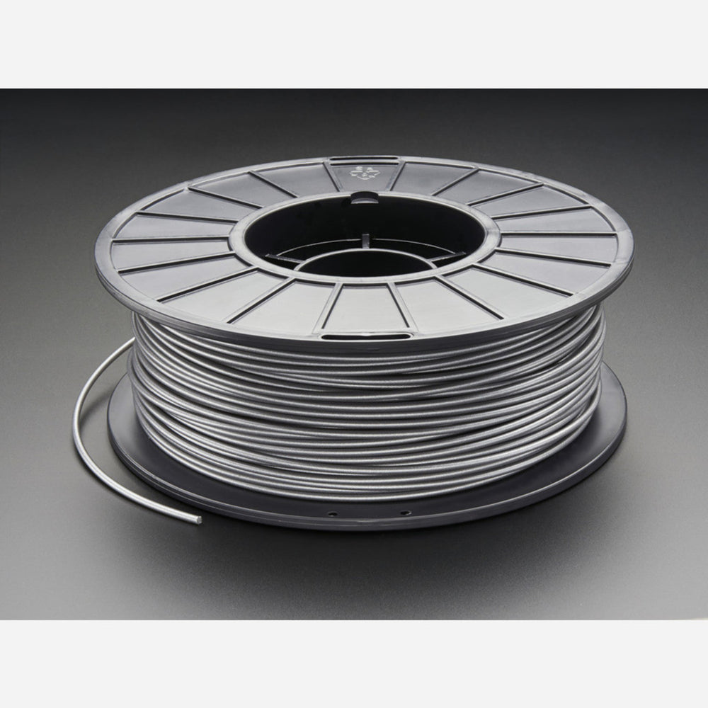 PLA Filament for 3D Printers - 3mm Diameter - Silver - 1KG