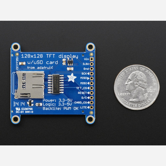 Adafruit 1.44 Color TFT LCD Display with MicroSD Card breakout [ST7735R]