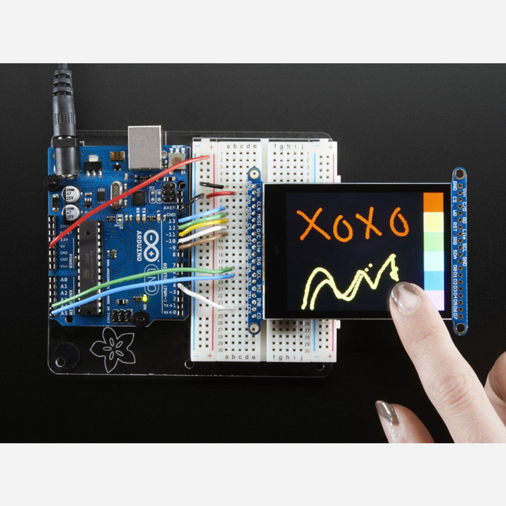 2.8 TFT LCD with Cap Touch Breakout Board w/MicroSD Socket