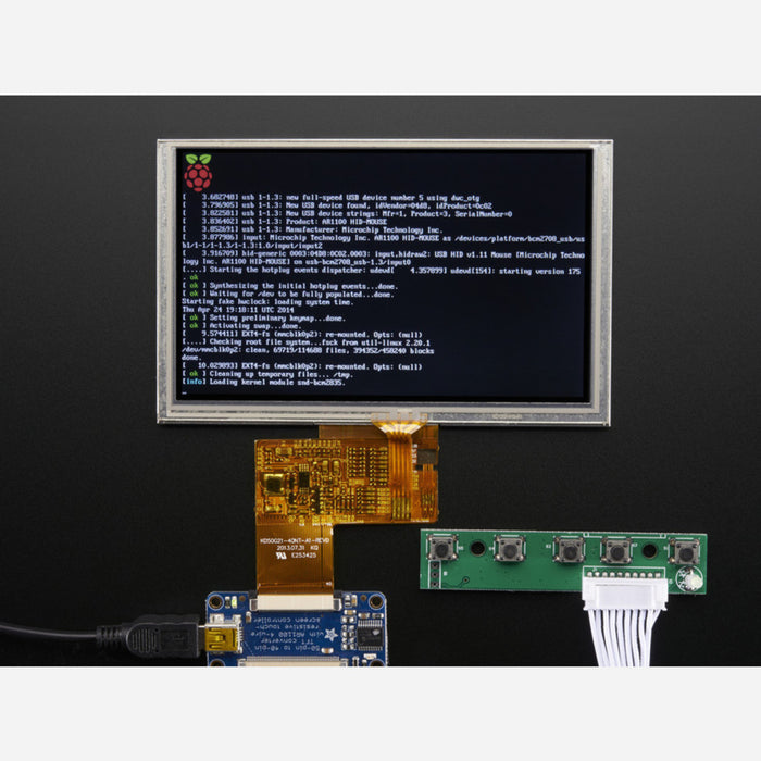 HDMI 4 Pi: 5 Display w/Touch and Mini Driver - 800x480 HDMI