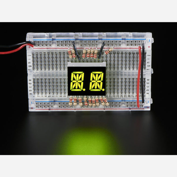 Dual Alphanumeric Display - Yellow-Green 0.54 - Pack of 2