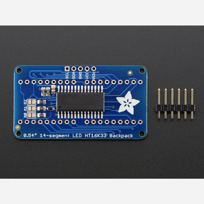 Quad Alphanumeric Display - White 0.54 Digits w/ I2C Backpack