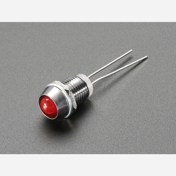 5mm Chromed Metal Narrow Bevel LED Holder - Pack of 5