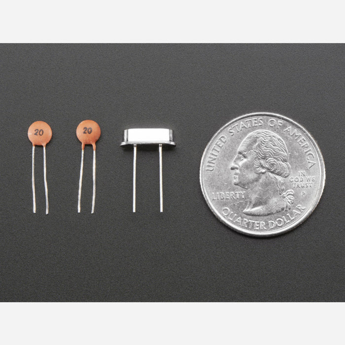 8 MHz Crystal + 20pF capacitors