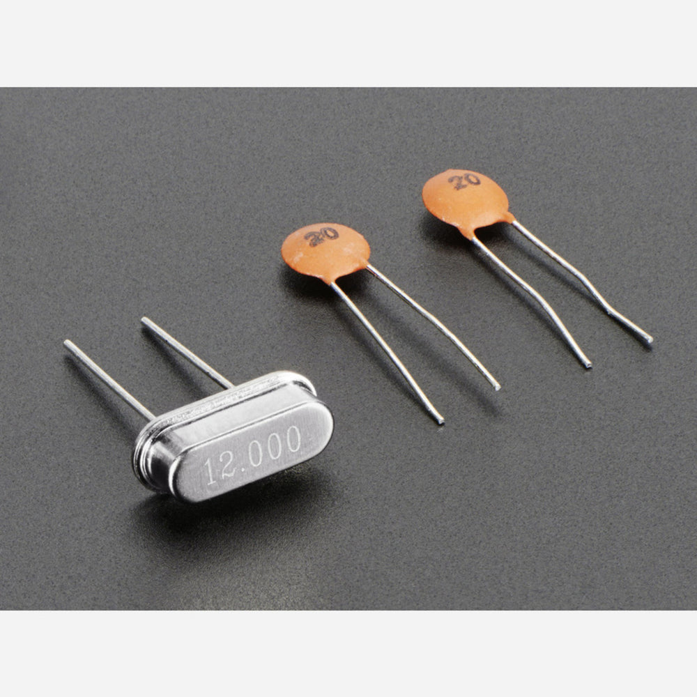 12 MHz Crystal + 20pF capacitors