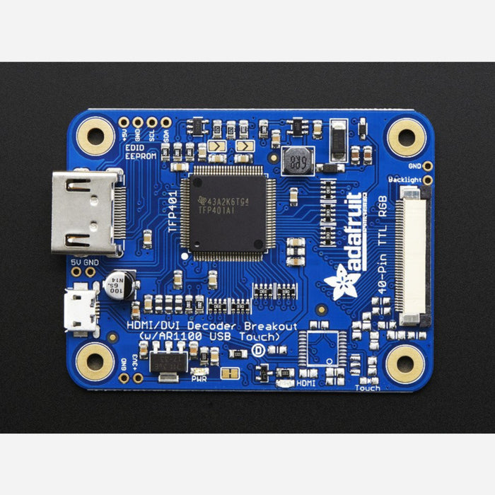 TFP401 HDMI/DVI Decoder to 40-Pin TTL Breakout - Without Touch