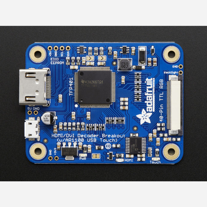 TFP401 HDMI/DVI Decoder to 40-Pin TTL Breakout - With Touch