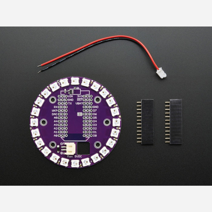 Adafruit Particle/Spark NeoPixel Ring Kit - 24 NeoPixels