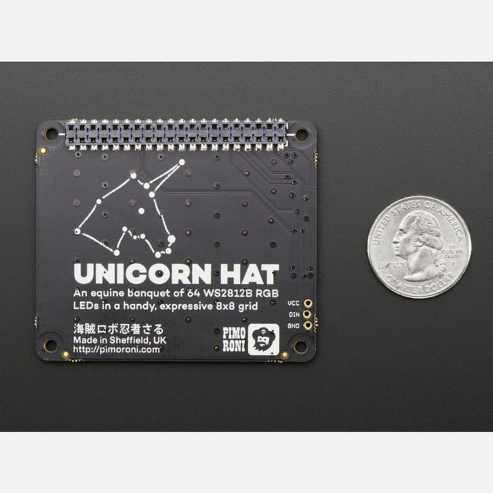 Pimoroni Unicorn Hat - 8x8 RGB LED Shield for Raspberry Pi A+/B+