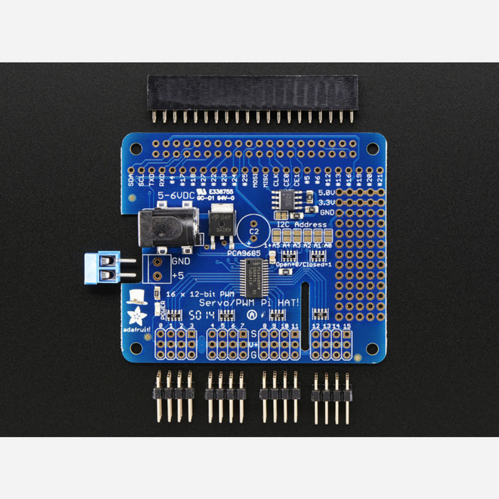 Adafruit 16-Channel PWM / Servo HAT for Raspberry Pi - Mini Kit