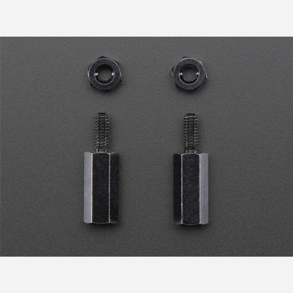 Brass M2.5 Standoffs for Pi HATs - Black Plated - Pack of 2