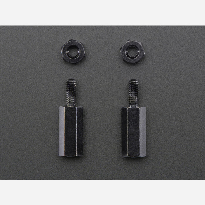 Brass M2.5 Standoffs for Pi HATs - Black Plated - Pack of 2