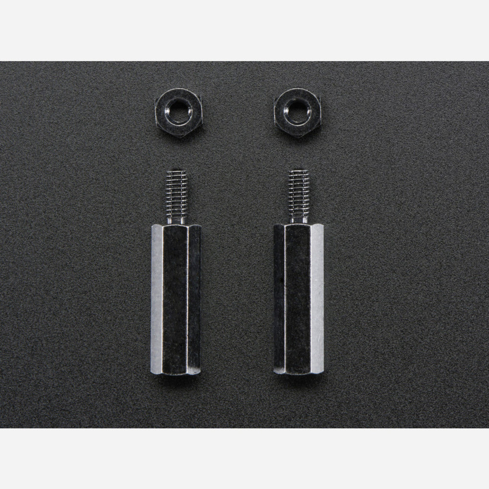 Brass M2.5 Standoffs 16mm tall - Black Plated - Pack of 2