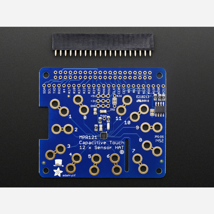 Adafruit Capacitive Touch HAT for Raspberry Pi - Mini Kit [MPR121]