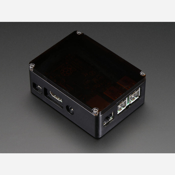 Anidees Black Case w/ Smokey Top for Raspberry Pi B+/Pi 2/Pi 3