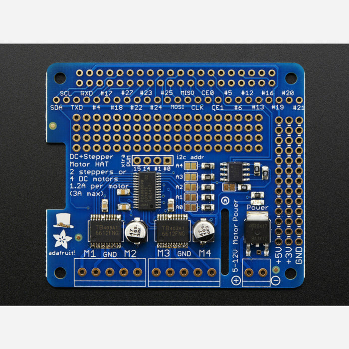 Adafruit DC & Stepper Motor HAT for Raspberry Pi - Mini Kit