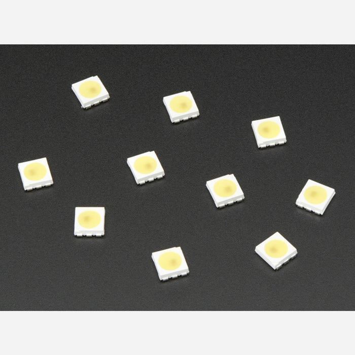 APA102 5050 Cool White LED w/ Integrated Driver Chip - 10 Pack [~6000K]