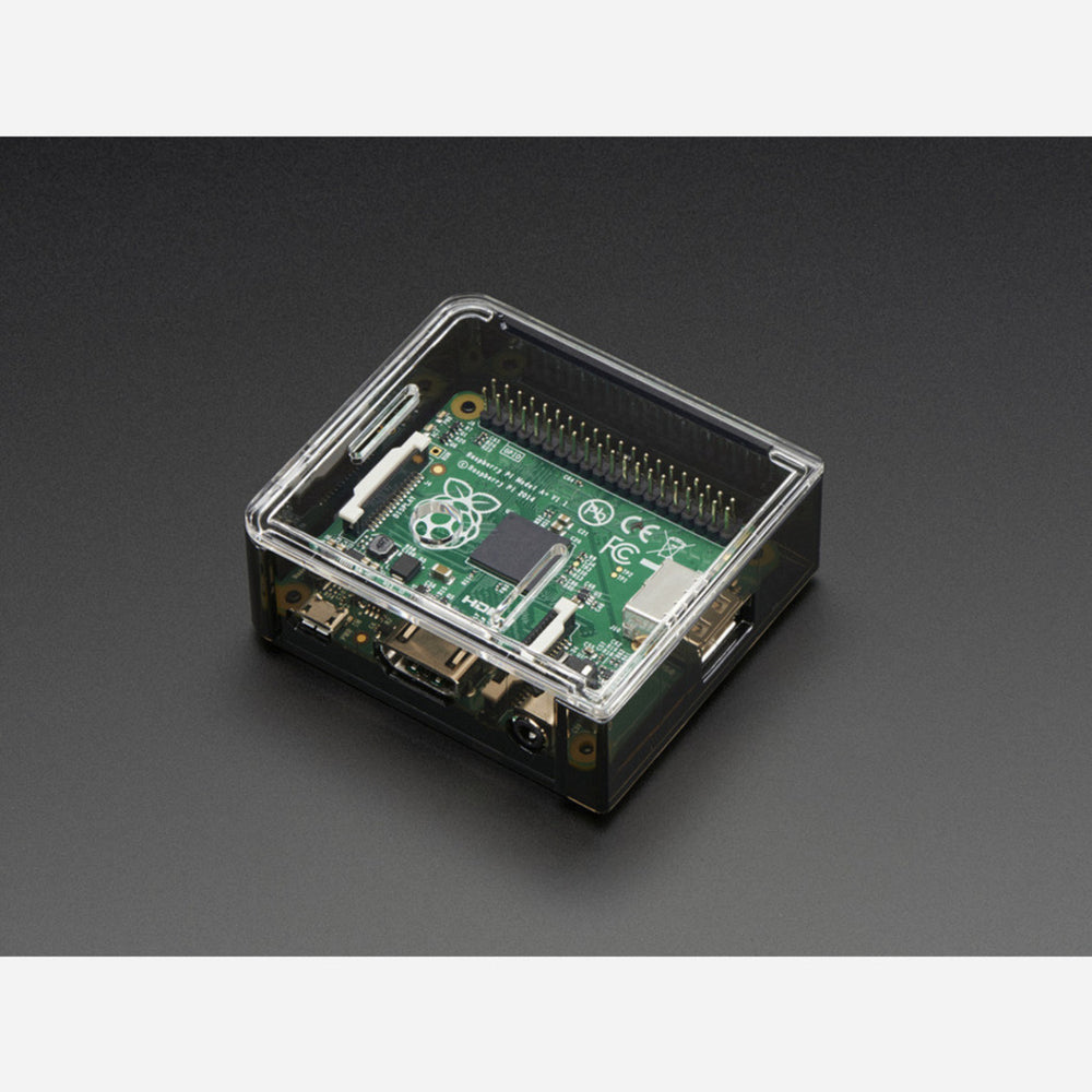 Adafruit Raspberry Pi A+ Case - Smoke Base w/ Clear Top