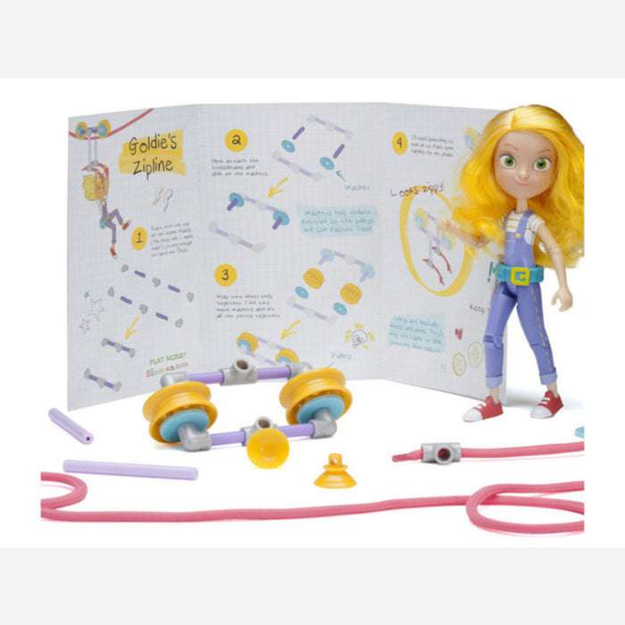 Goldie Blox Action Figure with Zipline