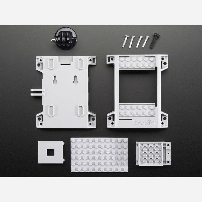 SmartiPi - Building Block Compatible Case - Raspberry Pi B+ Pi2 - Gray