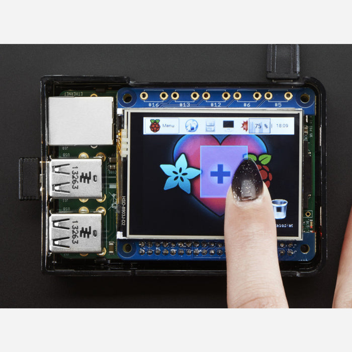 Adafruit PiTFT 2.4 HAT Mini Kit - 320x240 TFT Touchscreen