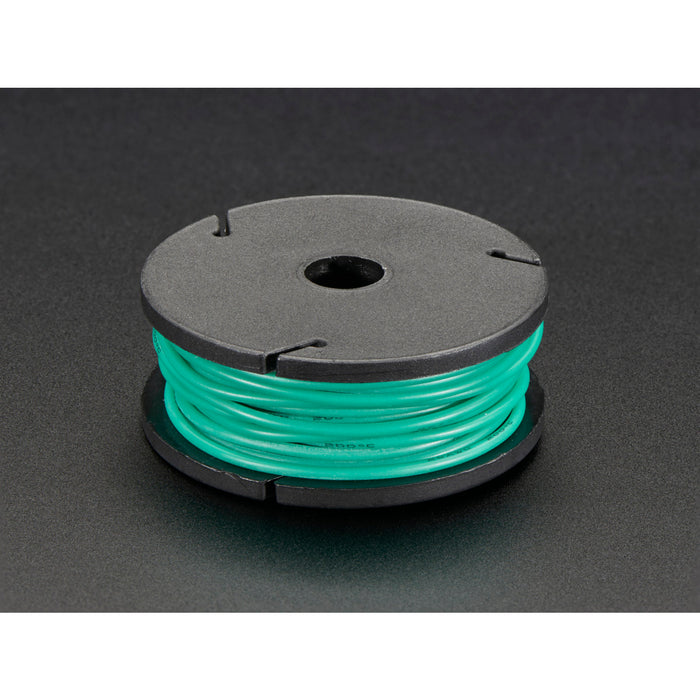 Silicone Cover Stranded-Core Wire - 25ft 26AWG - Green