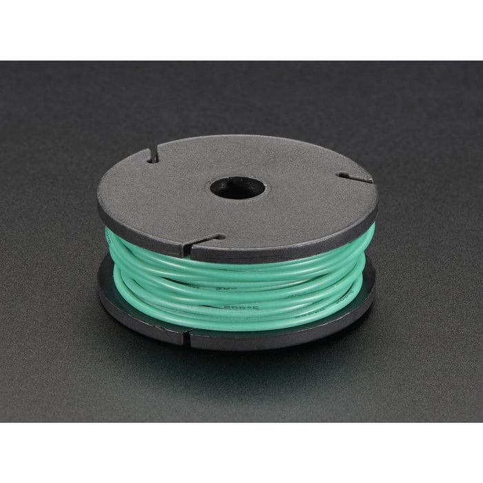 Silicone Cover Stranded-Core Wire - 25ft 26AWG - Green