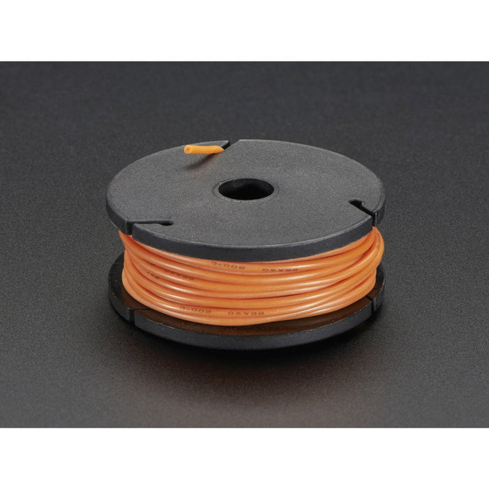 Silicone Cover Stranded-Core Wire - 25ft 26AWG - Orange