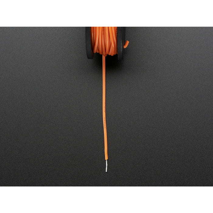 Silicone Cover Stranded-Core Wire - 25ft 26AWG - Orange