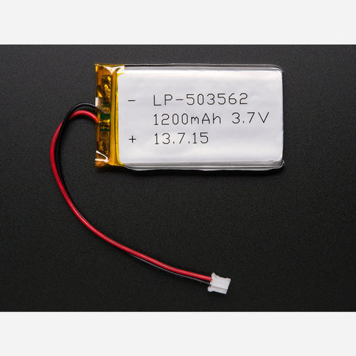 Lithium Ion Polymer Battery - 3.7v 1200mAh