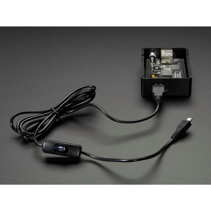 Anidees Beaglebone Black Case - Black Aluminum with Smoke Top