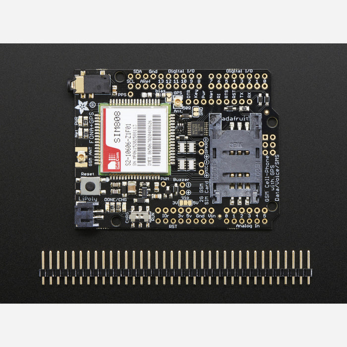 Adafruit FONA 808 Shield - Mini Cellular GSM + GPS for Arduino