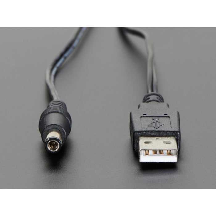 USB to 2.1mm Male Barrel Jack Cable [22AWG & 1 meter]