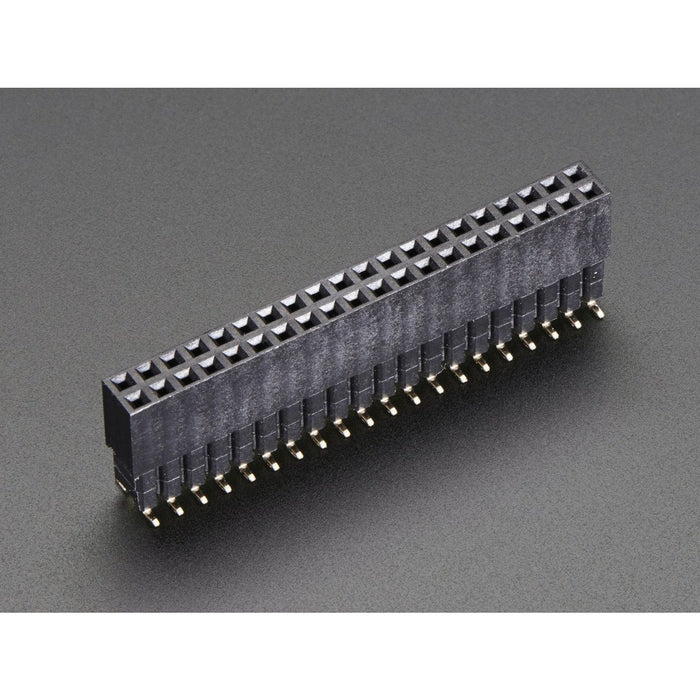 Extra-tall SMT GPIO Header for Raspberry Pi HAT [2x20 Extra Tall Female Header]