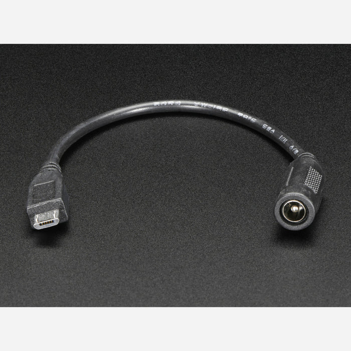 MicroUSB Plug to 5.5/2.1mm DC Barrel Jack Adapter