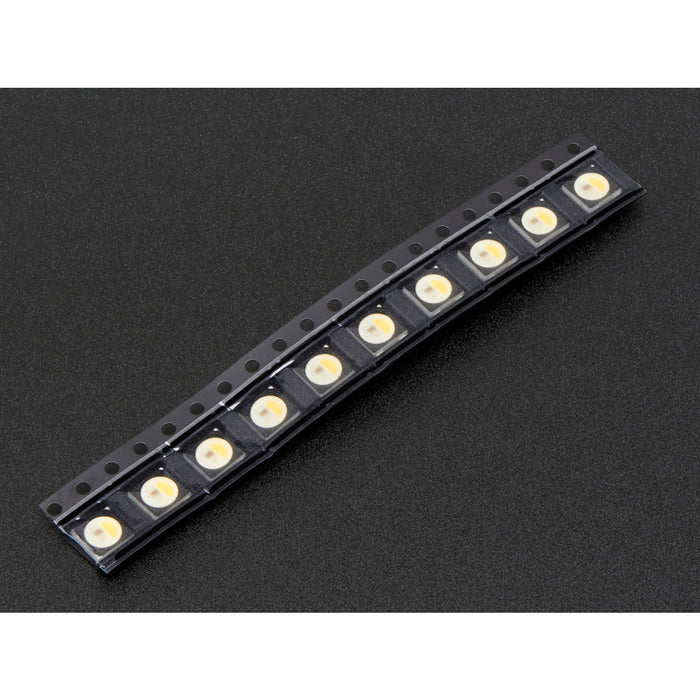 NeoPixel RGBW LEDs w/ Integrated Driver Chip - Natural White [~4500K - Black Casing - 10 Pack]