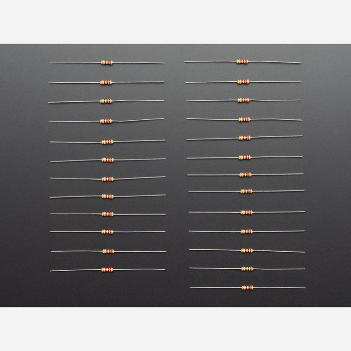 Through-Hole Resistors - 2.2K ohm 5% 1/4W - Pack of 25