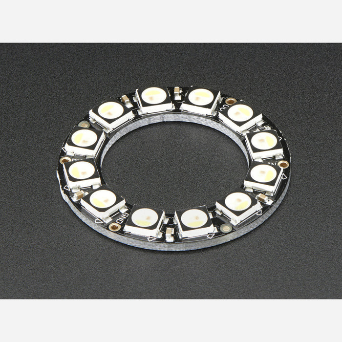 NeoPixel Ring - 12 x 5050 RGBW LEDs w/ Integrated Drivers - Natural White - ~4500K