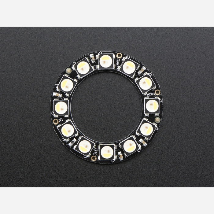 NeoPixel Ring - 12 x 5050 RGBW LEDs w/ Integrated Drivers - Natural White - ~4500K