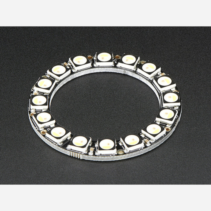 NeoPixel Ring - 16 x 5050 RGBW LEDs w/ Integrated Drivers - Natural White - ~4500K