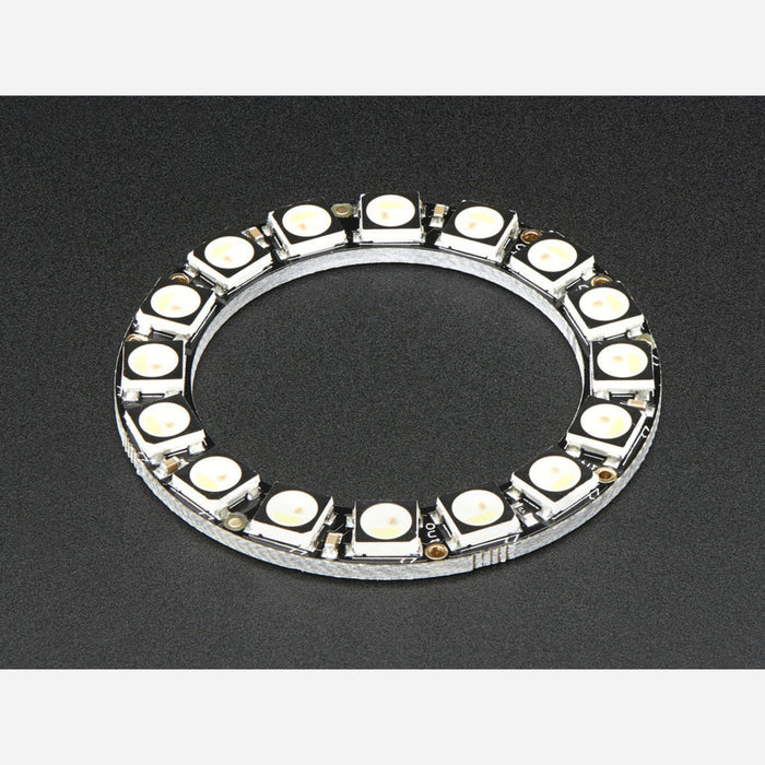 NeoPixel Ring - 16 x 5050 RGBW LEDs w/ Integrated Drivers - Cool White - ~6000K