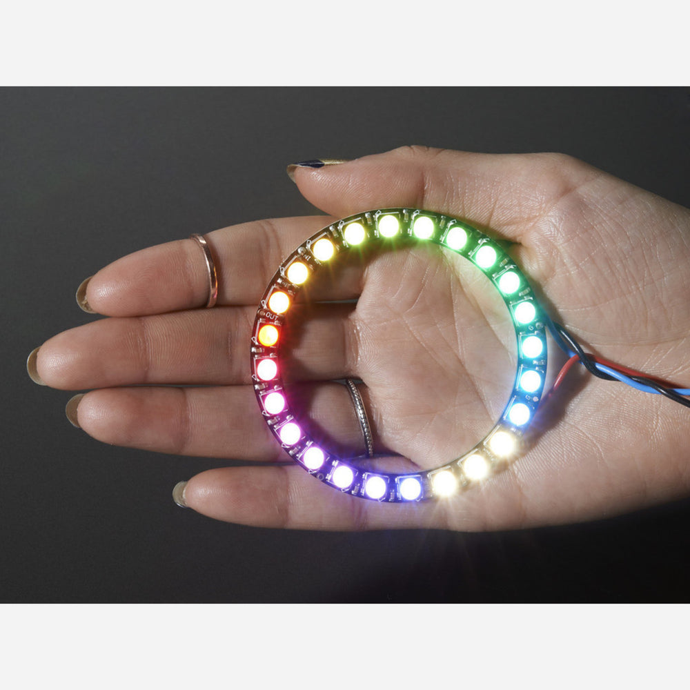 NeoPixel Ring - 24 x 5050 RGBW LEDs w/ Integrated Drivers - Natural White - ~4500K