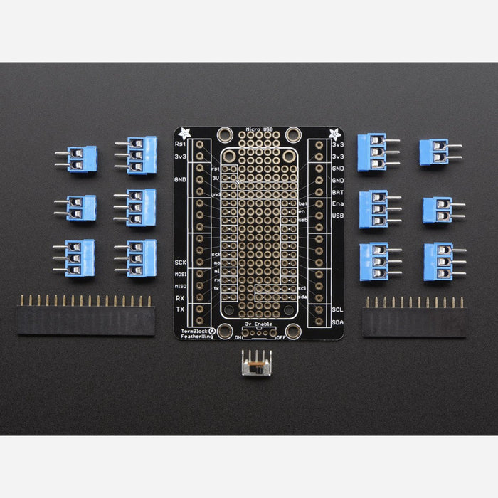 Assembled Terminal Block Breakout FeatherWing for all Feathers